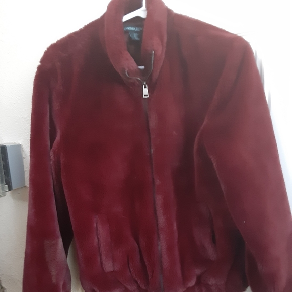 Cynthia Rowley Plush Bomber Jacket S - Picture 3 of 6